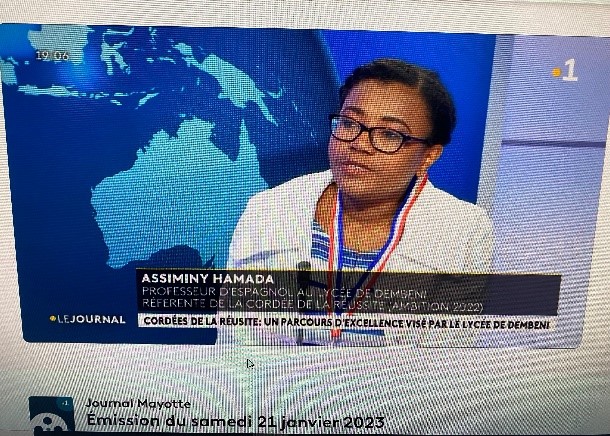 Capture d'écran de l'émission de Mayotte la 1er consacrée au cordée de la réussite