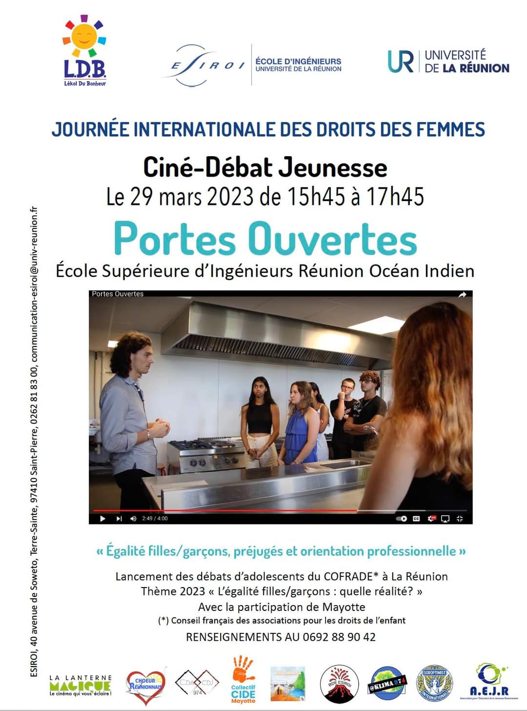 Flyer Débat Egalité filles/garçons