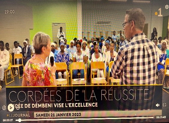 Capture d'écran de l'émission de Mayotte la 1er consacrée au cordée de la réussite