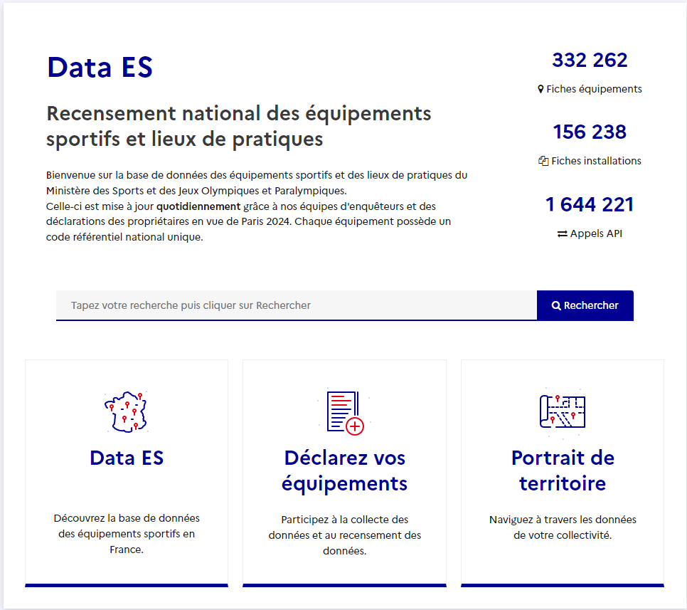 copie d'ecran du site Data ES